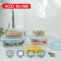 High Borosilicate Rectangle Seal collapsible Glass food containers